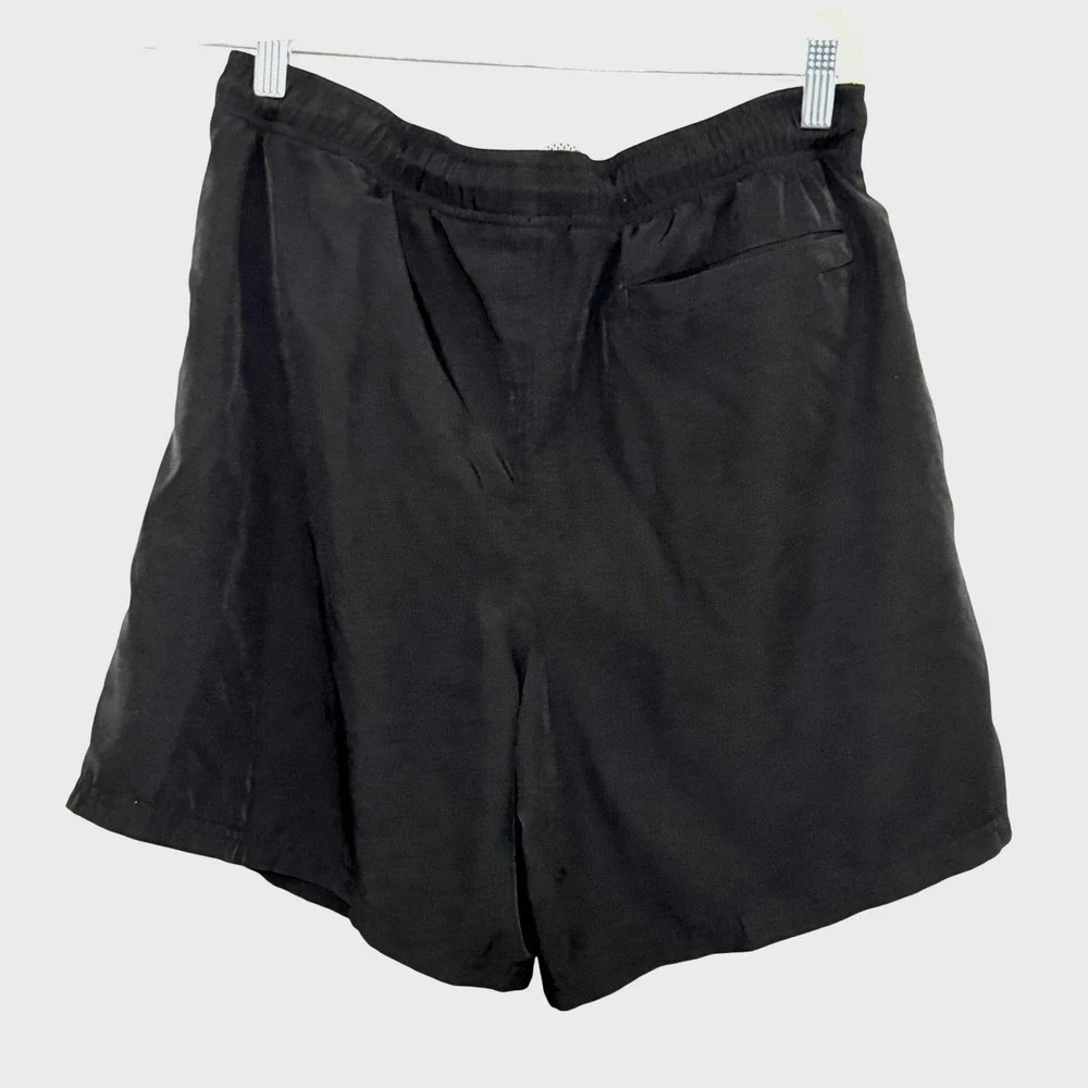 Mens Black Swim‎ Trunks Large Board Shorts Drawstring Mesh Liner Pockets